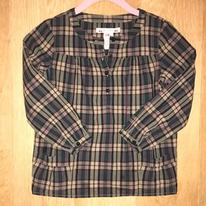 Bonpoint Size 4 Girls Long Sleeve Plaid Blouse